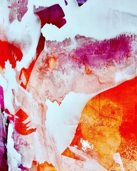 Niki Woehler Magenta Orange canvas