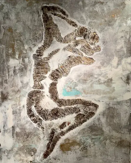 Niki Woehler Sleeping Lady painting canvas
