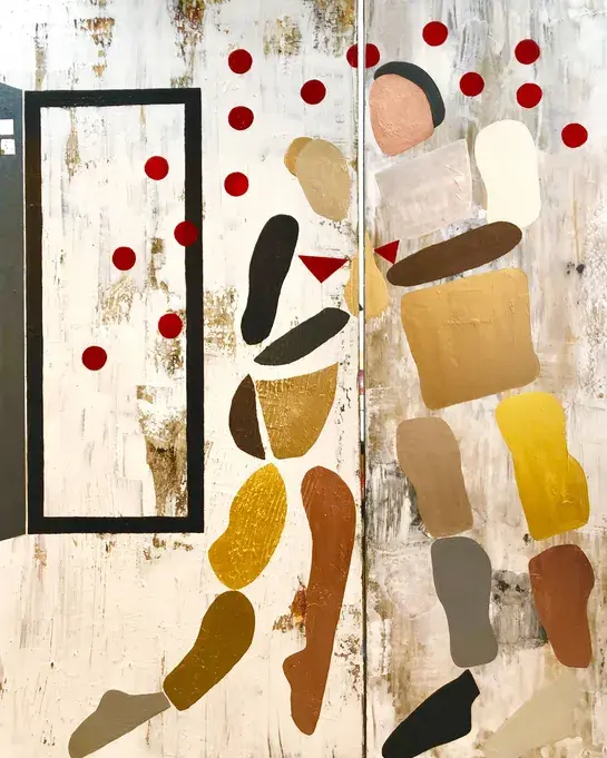 Niki Woehler Then Love Walked In (diptych) - Part 1 of the Story People Series